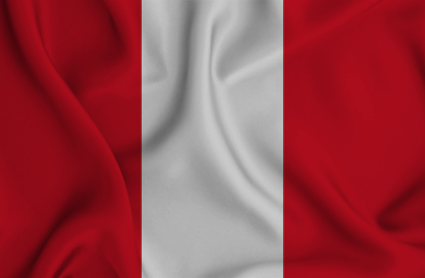 waving flag of peru